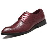 Tristan - Schnürschuhe aus Leder für Herren – Rotwein