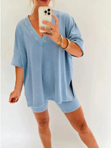 Belinda™ Weicher Gewaschener Komfort – Blau