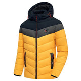 Kapuzenjacke mit verstellbarem design in dreifarbiger optik – Gelb