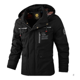 Herren Winterjacke | Kapuzenjacke Mit Taschen – Schwarz