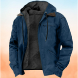 Herrenjacke mit Kapuzenform | Übergangsgeeignet – Blau