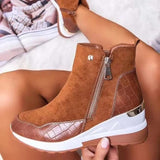 Orthopädische Leder Damen Stiefeletten - Emma – Braun