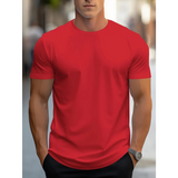 Brian - Klassisches Herren-T-Shirt mit kurzen Ärmeln – Rot