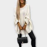 Leoni | Weicher Damenpullover mit Rundhalsausschnitt – Creme