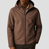 Kyran | Zip-Hoodie-Jacke – Braun