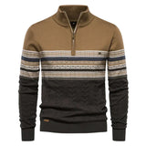JUDE | Hochwertiger Pullover mit Retro-Kassetten – Braun