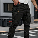 Masoon - Jogging Hose Aus Stretch Werkstoff – Schwarz