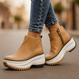Alora™ - Damen Trendige Sneakers | Bequeme hohe Sohle – Beige