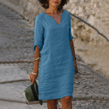 Abagail | Damen Modisches Kleid | Sommer – Blau