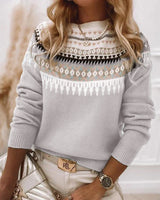 Nele - Luxuriöser Cashmere-Strickpullover – Grau