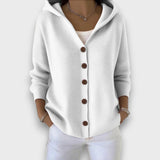 Dariane – Strickjacke mit Knopfleiste – Weiß
