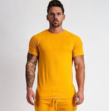 Steffen™ - Einfarbiges T-Shirt mit bequemer Passform – Gelb