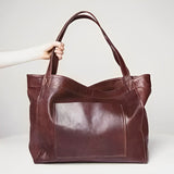Brynfrid | Klassische Handtasche mit großzügigem Platz – Dunkelbraun