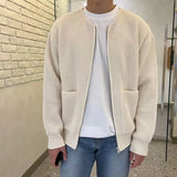 LOIC – Herren-Strickjacke – Bequemer Cardigan im Minimalistischen Stil – Beige