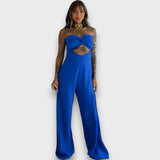 Salome – Jumpsuit mit Cut-out und Rückendetail – Blau