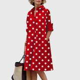 Oshadi - Elegantes Mini Kleid Mit Tasche – Rot-Weiß