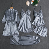 Sorelle | Fünfteiliges Loungewear-Set in eleganter Ausführung – Grau