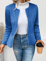 Maxima | Slim Fit Jacke mit Reißverschluss – Marineblau