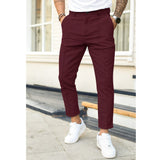 Herren Hose | legere Form mit entspanntem Schnitt – Weinrot