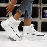 Nicolette – Schneestiefel aus Samt – Weiß