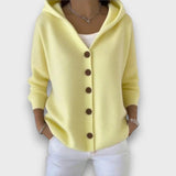 Dariane – Strickjacke mit Knopfleiste – Gelb