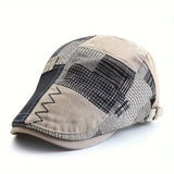 Lebron - Jahrgang Patchwork Zeitungsjunge Kappe – Grau