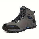Winterschuhe Herren | Hoher Schnitt Outdoor Stiefel Mit Schnürung – Grau 2