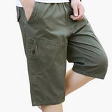 Herren-Bermudashorts mit Taschen für die alltägliche Freizeit – Armeegrün