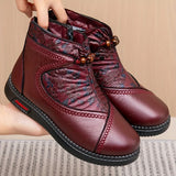 Bianca™ - Vintage-Stiefeletten mit Blumenmuster – Rot
