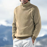 Pierre - sweatshirt mit rollkragen – Khaki
