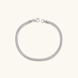 Vida Gold Fischgrätenarmband – Silber