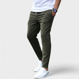 Niklas | Moderne Stretch-Herrenhose – Dunkelgrün