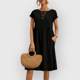 Grazia | Hochwertiges Sommerkleid – Schwarz