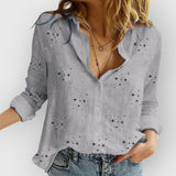 Nicoletta | Bluse mit Sternen-Details – Dunkelgrau
