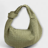 Natela Große Geflochtene Damenhandtasche Mit Elegantem Knotendesign - Ideal Für Jeden Anlass – Grün