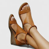 Daniela | Hochwertige Orthopädische Ledersandalen – Braun