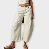 Anett | Locker sitzende Komfort-Jeans – Blanco