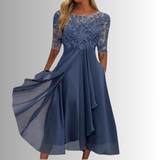 Rhonda - Elegantes Damen-Spitzenkleid – Blau