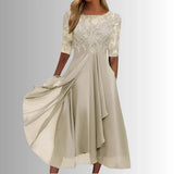 Rhonda - Elegantes Damen-Spitzenkleid – Creme
