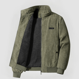 Hugo | Cordjacke Mit Fleecefutter – Grün