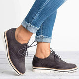 Nadia | Damen Schnüroxfords Plateausohle – Oxford Plateau Schuhe Komfort 2026 – Grau