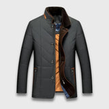 Elias | Warme Winterjacke mit Stehkragen – Schwarz