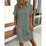 Damen Hemdkleid | Schicker Stil – Grün