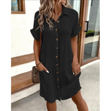 Damen Hemdkleid | Schicker Stil – Schwarz