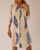 Daniela - Langer Strandüberwurf im Hemd-Stil – Stil 3