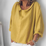 Marion Kaye - Umlegekragen Bluse – Gelb