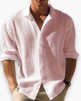 Herren Elegantes Langarm Hemd | Vielseitig – Rosa