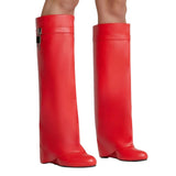 Haven | Haifischstiefel aus Leder – Rot