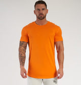 Steffen™ - Einfarbiges T-Shirt mit bequemer Passform – Orange