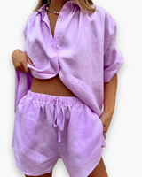 Damen Elegantes Twin Set | Zweiteiliges Set – Lila